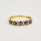 Bague Demie alliance or et saphirs 58 Facettes DV0548-2