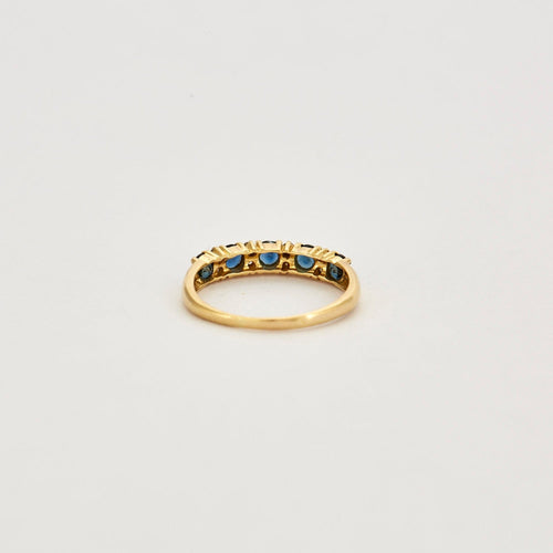 Bague Demie alliance or et saphirs 58 Facettes DV0548-2