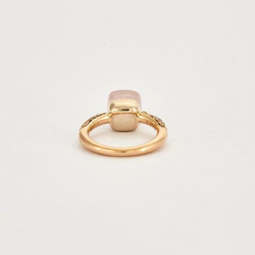 Bague POMELLATO - Nudo Rosa Petit - Quartz rose, calcédoine et diamants 58 Facettes DV1746-4
