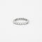 Bague Alliance en or gris et entourage diamants 58 Facettes DV1834-2