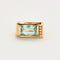 Bague Bague chevalière en or jaune et aigue marine 58 Facettes DV2021-1