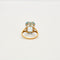 Bague Bague en or jaune aigue - marine et diamants 58 Facettes DV0558-2bis