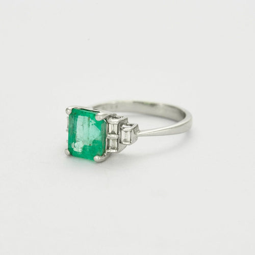 Bague Bague or émeraude et diamants 58 Facettes DV0569-1