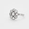 Bague Bague Fleur or gris et diamants taille ancienne 58 Facettes DV0569-13