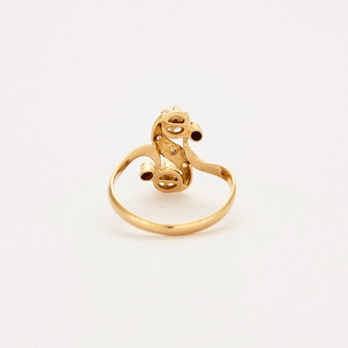 Bague Bague perles et diamants 58 Facettes DV0569-18