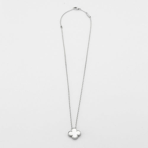 Collier Van Cleef & Arpels Collier Vintage Alhambra, en or blanc, nacre. 58 Facettes DV1699-3