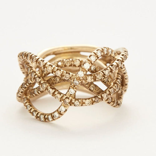 Bague H. STERN - Zéphir - Bague or jaune et diamants 58 Facettes DV0573-1
