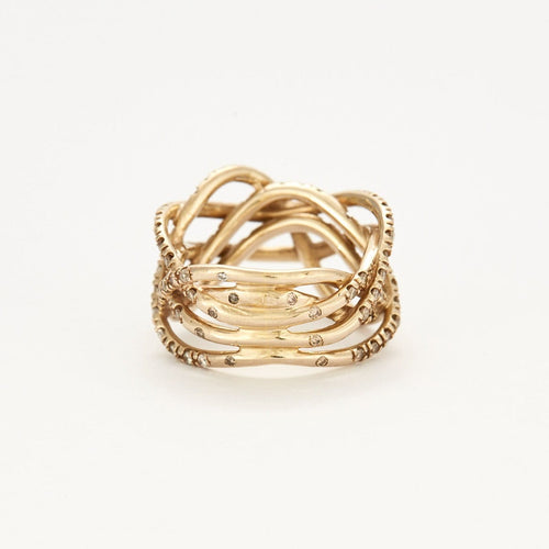 Bague H. STERN - Zéphir - Bague or jaune et diamants 58 Facettes DV0573-1