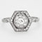 Bague Bague style Art Déco platine et diamants 58 Facettes DV1248-2