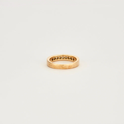 Bague Bague Alliance demi-tour diamants sertis sur or jaune 58 Facettes DV2217-1