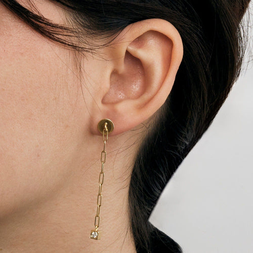 Boucles d'oreilles DINH VAN Le Cube Diamant - Pendants d'oreilles 58 Facettes DV1877-1