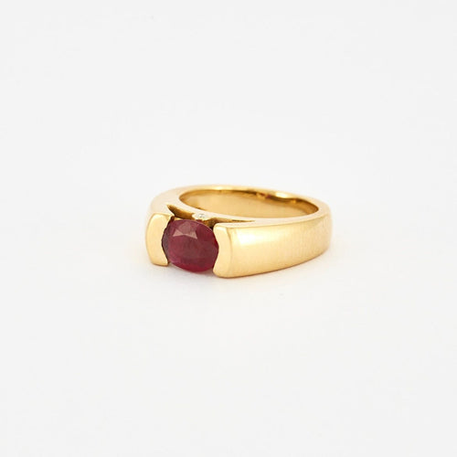 Bague 50 Bague jonc en or, rubis et diamants 58 Facettes DV0586-2