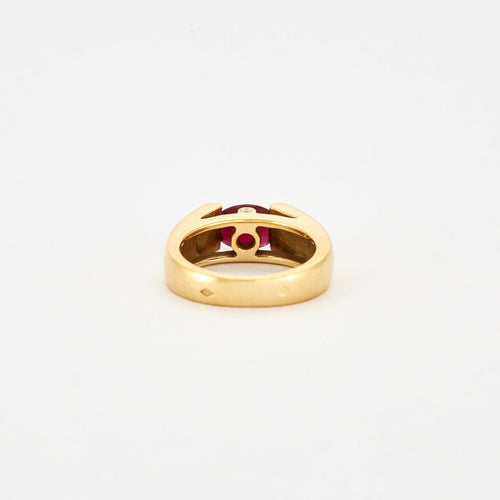 Bague 50 Bague jonc en or, rubis et diamants 58 Facettes DV0586-2