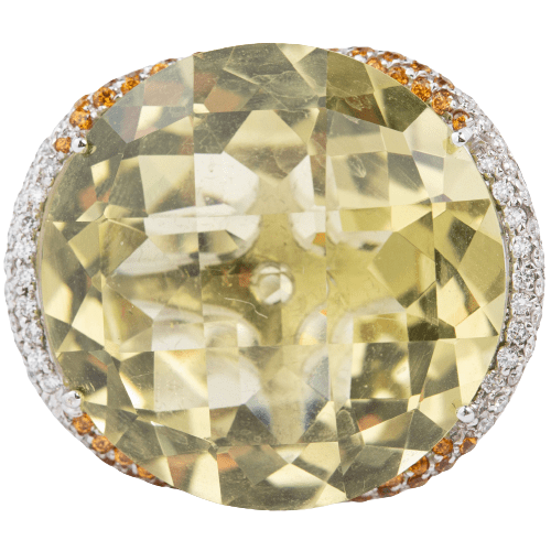Bague 53 Bague Or Limonite et Diamants 58 Facettes