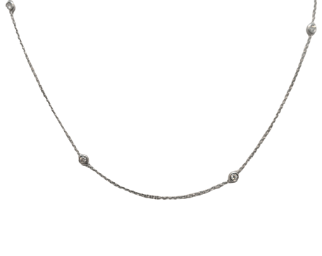 Collier Collier en Or blanc, Diamants 58 Facettes