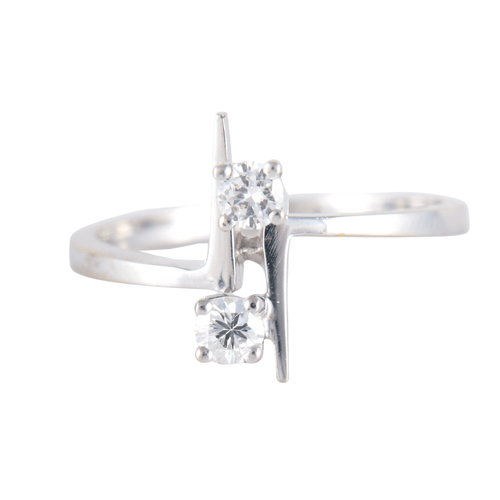 Bague 56 Bague Toi & Moi Art Déco Diamants 58 Facettes 8392