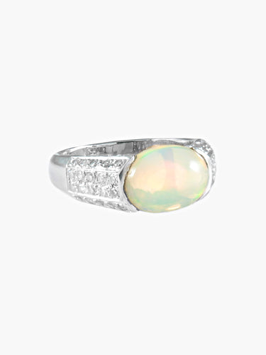 Bague 53 Bague cabochon d'opale 58 Facettes 415