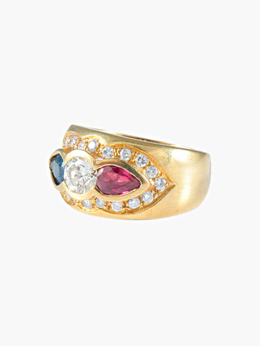 Bague Bague tricolore bleu-blanc-rouge 58 Facettes 315