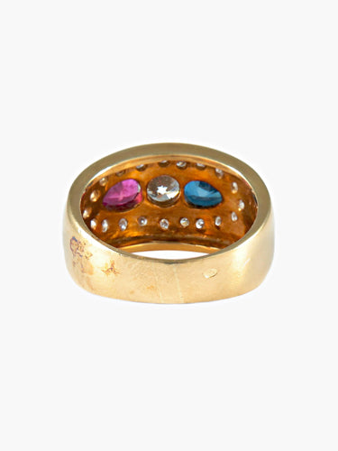 Bague Bague tricolore bleu-blanc-rouge 58 Facettes 315