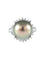 Bague Bague platine et perle grise de Tahiti 58 Facettes 384