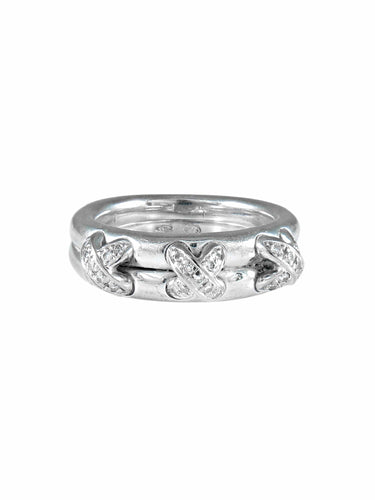 Bague CHAUMET bague "Liens 3 Croisés" en or blanc 58 Facettes 381