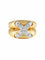 Bague 52 Bague double JONC motif LIEN diamants 58 Facettes 312-1
