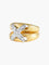 Bague 52 Bague double JONC motif LIEN diamants 58 Facettes 312-1