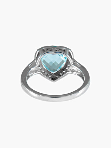 Bague Bague COEUR topaze et argent 58 Facettes 216