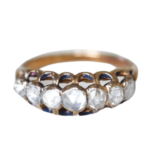 Bague Bague jarretière, diamants taillés rose 58 Facettes