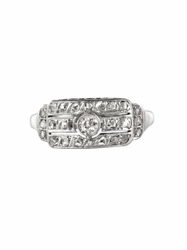 Bague 48 Bague ancienne diamants art déco 58 Facettes 19654-48