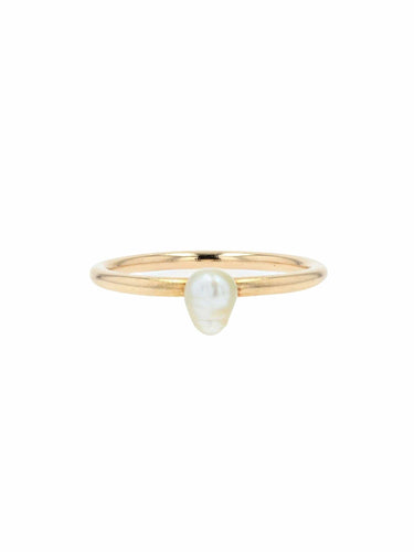 Bague 59 Bague ancienne Perle baroque 58 Facettes 17-155B-55
