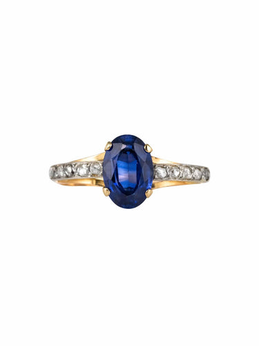 Bague 58 Bague ancienne saphir diamants 58 Facettes 20-092-52