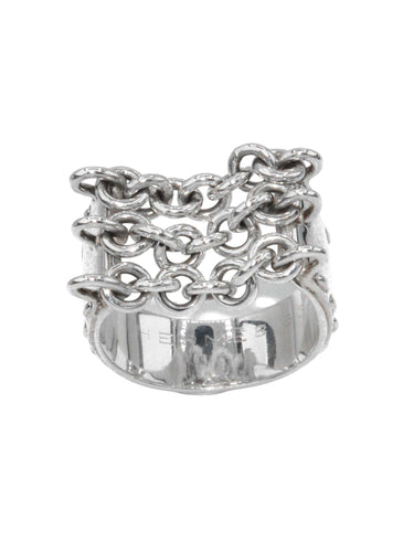 Bague Bague argent de la maison Hermès 58 Facettes