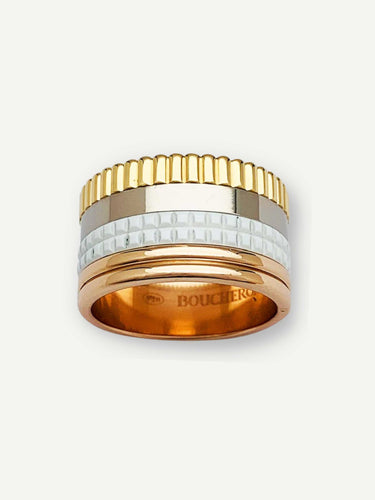 Bague 51 Bague Boucheron, "Quatre White Edition Large", trois ors, céramique blanche. 58 Facettes 30399