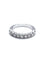 Bague 53 Bague Demie alliance Or blanc Diamant 58 Facettes 578775RV