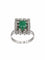 Bague BAGUE ÉMERAUDE ENTOURAGE DIAMANTS ANNÉES 50' 58 Facettes 038761