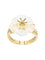 Bague BAGUE FLEUR VERRE ET DIAMANT 58 Facettes 040321