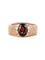 Bague 61 Bague jonc grenat or rose 58 Facettes 20-195-57