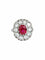 Bague 54 Bague marguerite or blanc rubis entourage diamants 58 Facettes 1-804/4