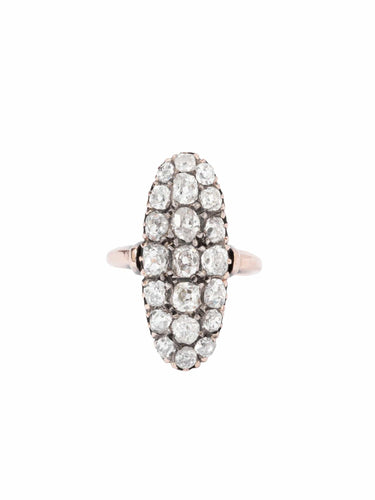 Bague Bague marquise Napoléon III diamant taille ancienne 58 Facettes