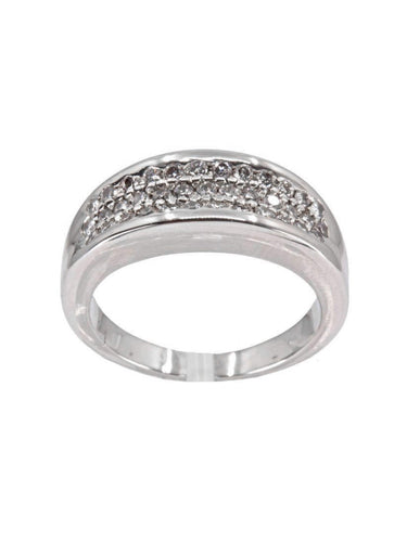 Bague 52 Bague moderne pavage diamants 58 Facettes 34811