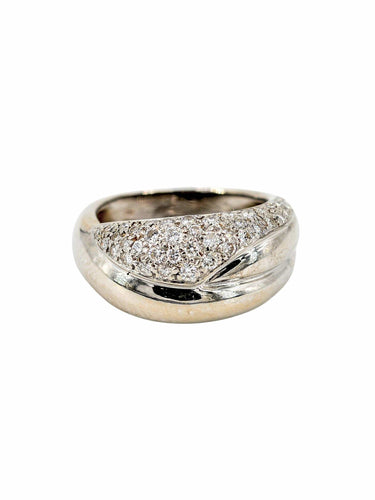 Bague 55 Bague Or blanc Diamant 58 Facettes 05477CD