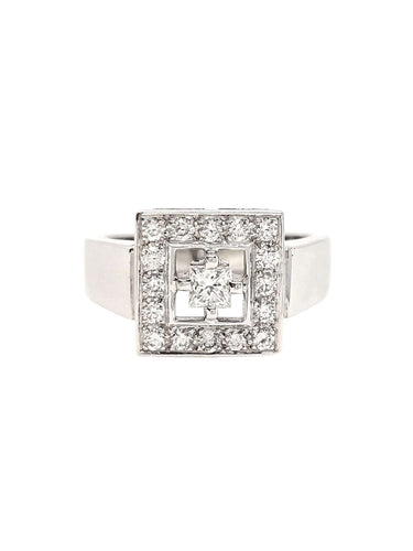 Bague 54 Bague Or blanc Diamant 58 Facettes 578817RV