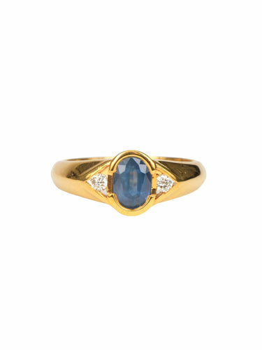 Bague 55 Bague Or jaune Saphir 58 Facettes 05783CD