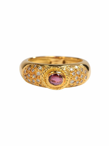 Bague 54 Bague Or jaune Saphir 58 Facettes 00440CN