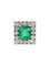 Bague 51 Bague platine émeraude entourage diamants 58 Facettes 1-775/4
