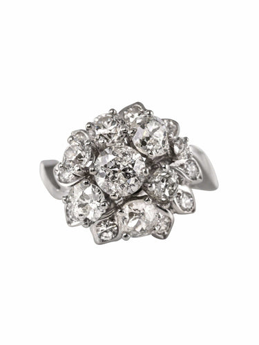 Bague 54 Bague rétro diamants bouquet 58 Facettes 20-196-51