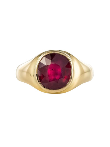 Bague 62 Bague rubis jonc ancienne en or jaune 58 Facettes 20-228-59