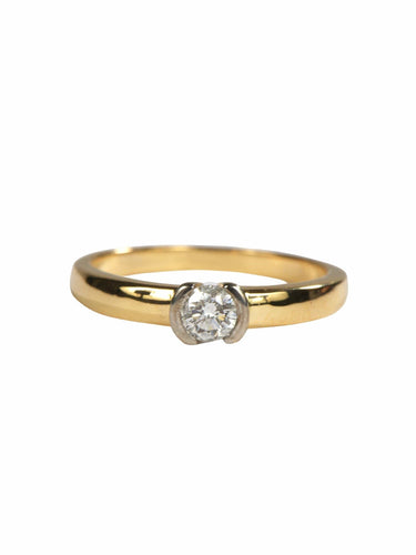 Bague 54 Bague Solitaire Or jaune Diamant 58 Facettes 06001CD