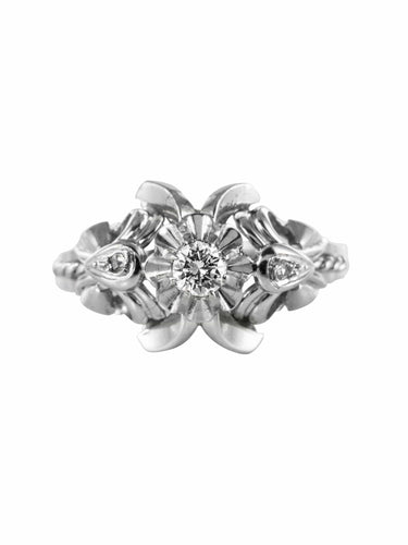 Bague 57 Bague vintage or blanc diamants 58 Facettes 20-179A-59